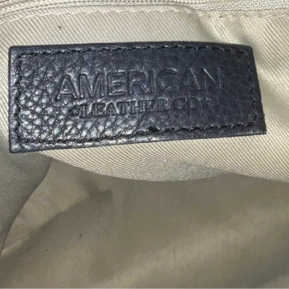 👜 American Leather Co.‎ Chevron Leather Shoulder Bag | Black Cream Mustard